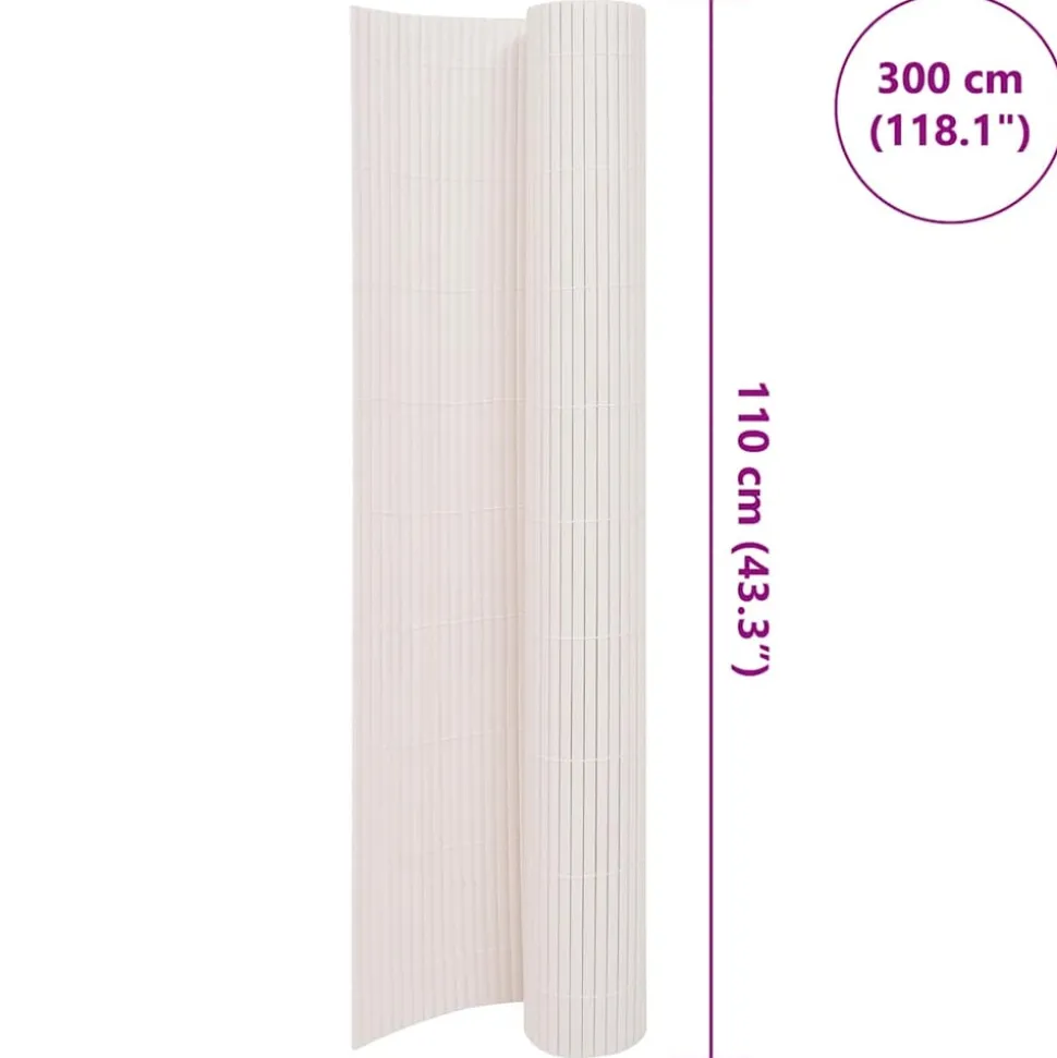 MAISON EXCLUSIVE - Clôture de jardin double face 110x300 cm blanc