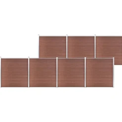 MAISON EXCLUSIVE - Clôture de jardin wpc 1218x186 cm marron