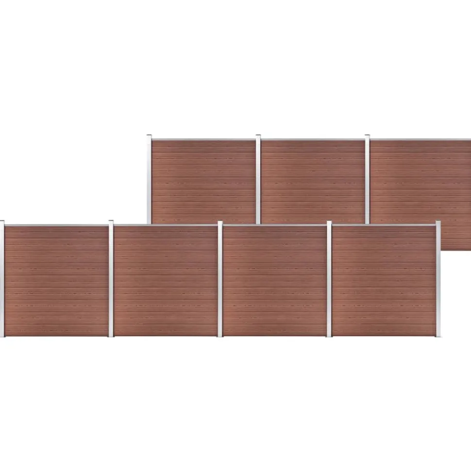 MAISON EXCLUSIVE - Clôture de jardin wpc 1218x186 cm marron