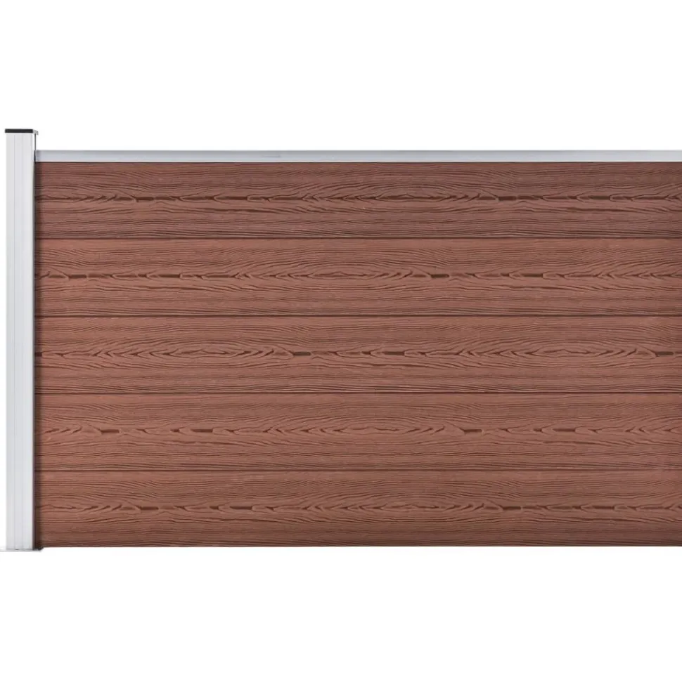 MAISON EXCLUSIVE - Clôture de jardin wpc 175x105 cm marron