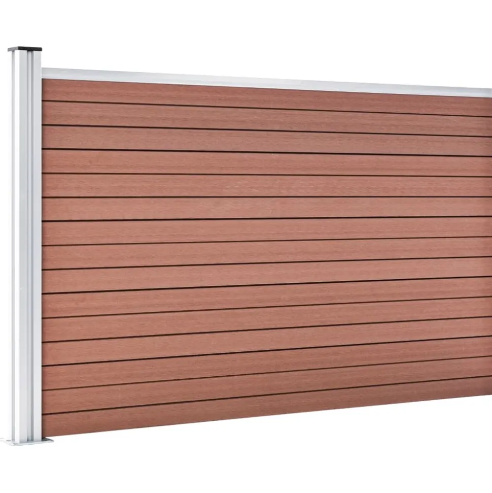 MAISON EXCLUSIVE - Clôture de jardin wpc 175x105 cm marron