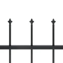 MAISON EXCLUSIVE - Clôture de jardin avec dessus en forme de lance en acier 1070 x 150 cm noir