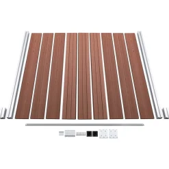 MAISON EXCLUSIVE - Clôture de jardin wpc 353x186 cm marron