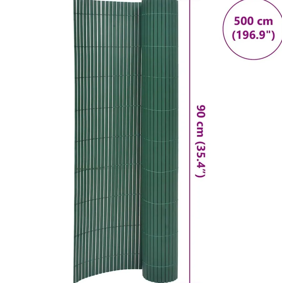 MAISON EXCLUSIVE - Clôture de jardin double face pvc 90 x 500 cm vert