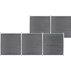 MAISON EXCLUSIVE - Clôture de jardin wpc 872x186 cm gris
