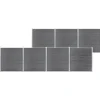 MAISON EXCLUSIVE - Clôture de jardin wpc 1218x186 cm gris