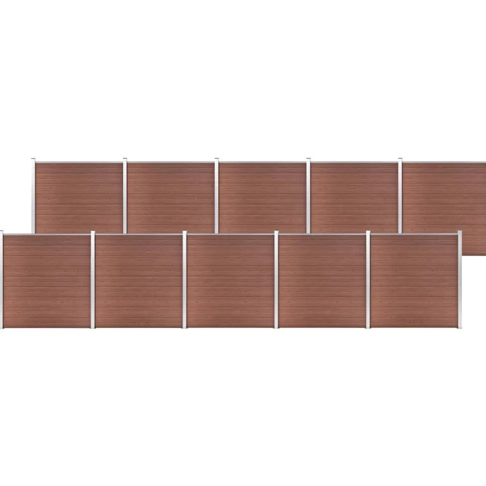 MAISON EXCLUSIVE - Clôture de jardin wpc 1737x186 cm marron