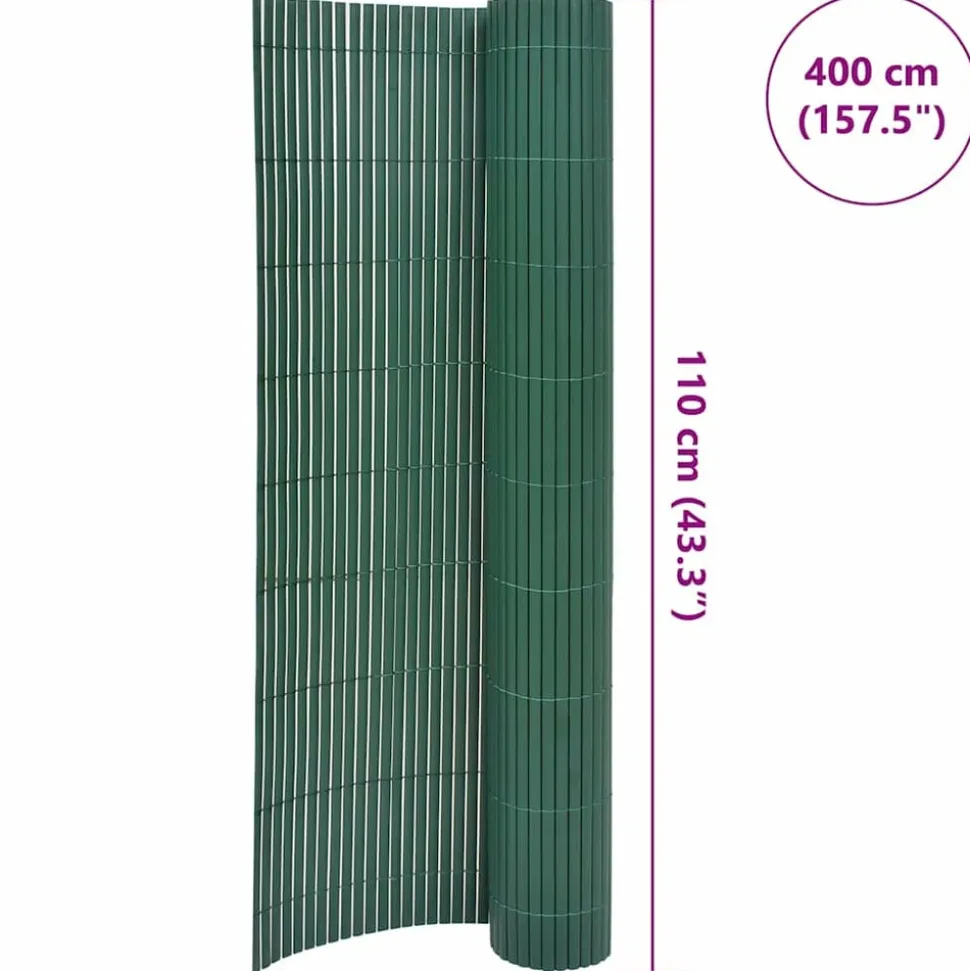 MAISON EXCLUSIVE - Clôture de jardin double face 110x400 cm vert