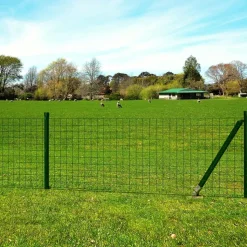 MAISON EXCLUSIVE - Clôture euro acier 10 x 1,5 m vert