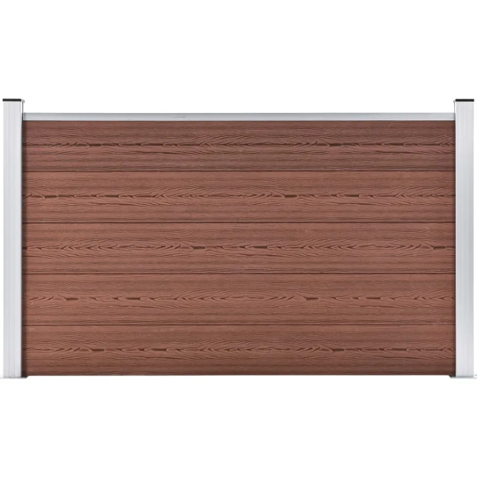 MAISON EXCLUSIVE - Clôture de jardin wpc 180x105 cm marron