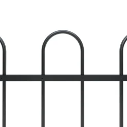 MAISON EXCLUSIVE - Clôture de jardin avec arceau en acier 892,5 x 100 cm noir