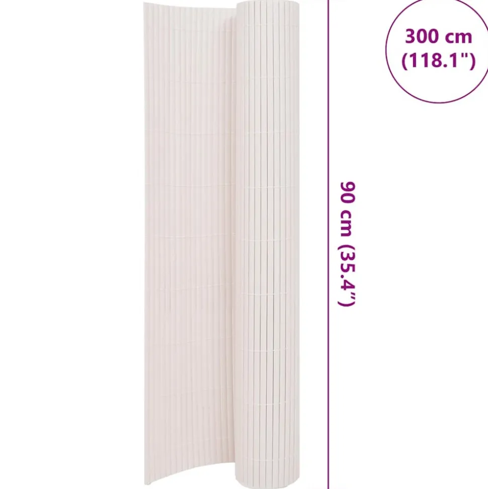 MAISON EXCLUSIVE - Clôture de jardin double face 90 x 300 cm blanc