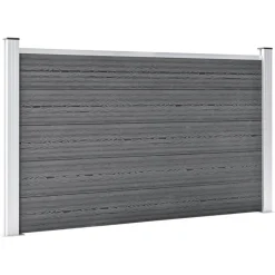 MAISON EXCLUSIVE - Clôture de jardin wpc 699x106 cm gris