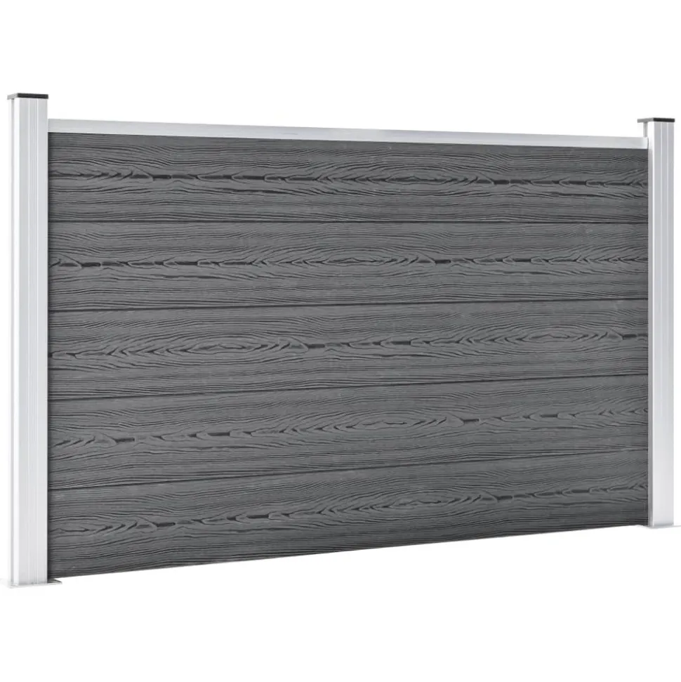 MAISON EXCLUSIVE - Clôture de jardin wpc 699x106 cm gris