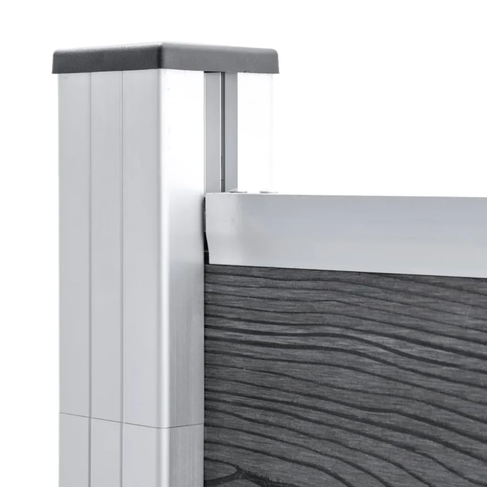 MAISON EXCLUSIVE - Clôture de jardin wpc 699x106 cm gris