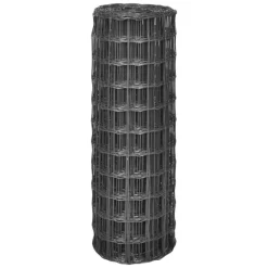 MAISON EXCLUSIVE - Clôture euro acier 25 x 1,2 m gris