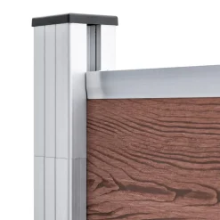 MAISON EXCLUSIVE - Clôture de jardin wpc 175x186 cm marron