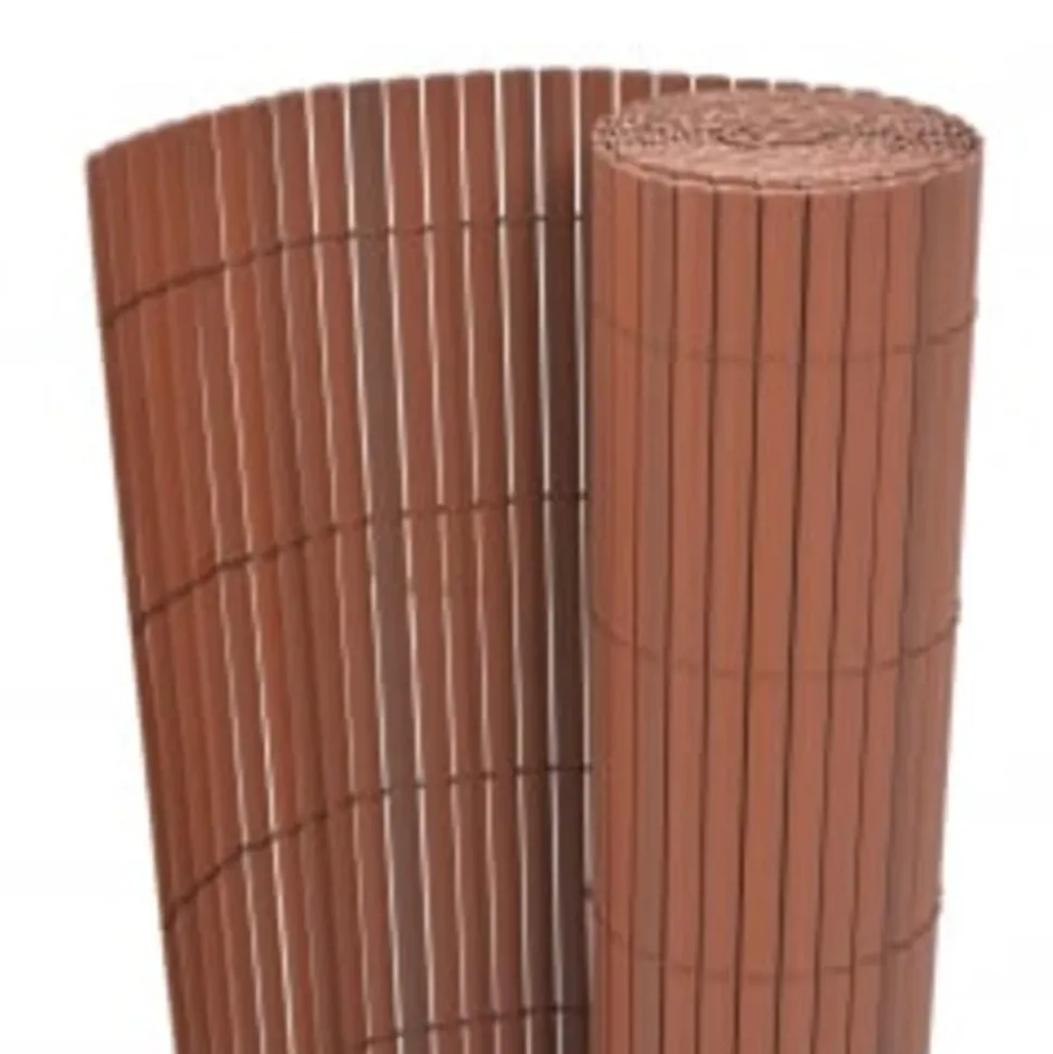 MAISON EXCLUSIVE - Clôture de jardin double face 110x500 cm marron
