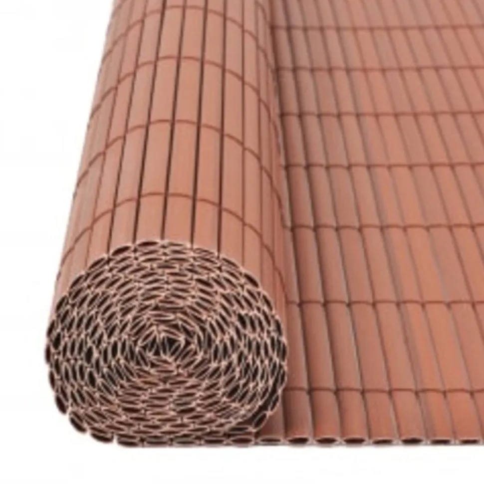 MAISON EXCLUSIVE - Clôture de jardin double face 110x500 cm marron