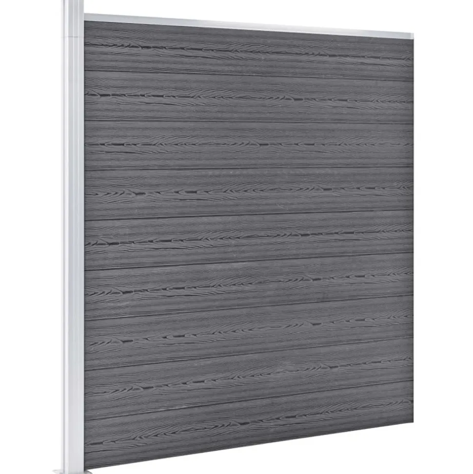 MAISON EXCLUSIVE - Clôture de jardin wpc 526x186 cm gris