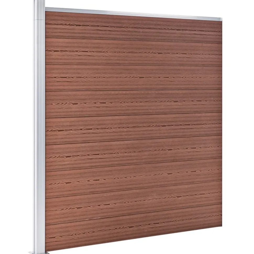 MAISON EXCLUSIVE - Clôture de jardin wpc 872x186 cm marron