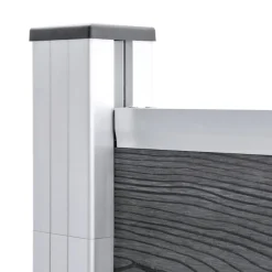 MAISON EXCLUSIVE - Clôture de jardin wpc 1737x186 cm gris