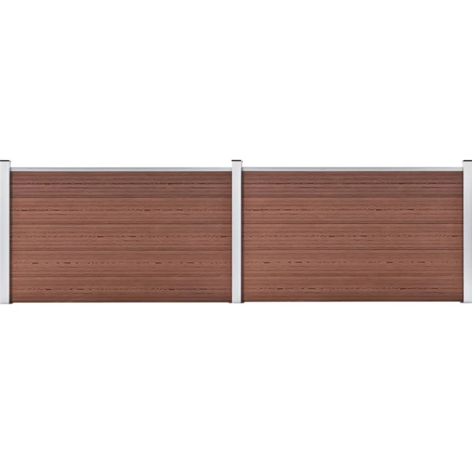 MAISON EXCLUSIVE - Clôture de jardin wpc 353x106 cm marron