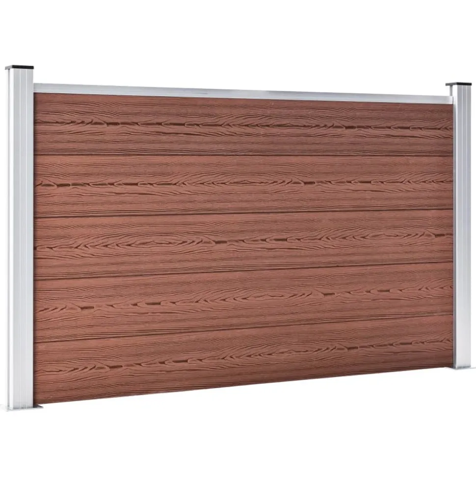 MAISON EXCLUSIVE - Clôture de jardin wpc 353x106 cm marron