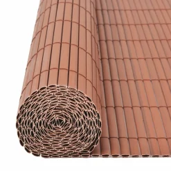 MAISON EXCLUSIVE - Clôture de jardin double face pvc 90 x 500 cm marron