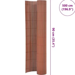 MAISON EXCLUSIVE - Clôture de jardin double face pvc 90 x 500 cm marron