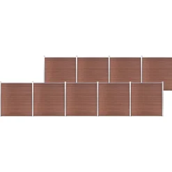 MAISON EXCLUSIVE - Clôture de jardin wpc 1564x186 cm marron