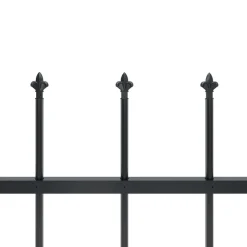 MAISON EXCLUSIVE - Clôture de jardin avec dessus en forme de lance en acier 1248 x 80 cm noir