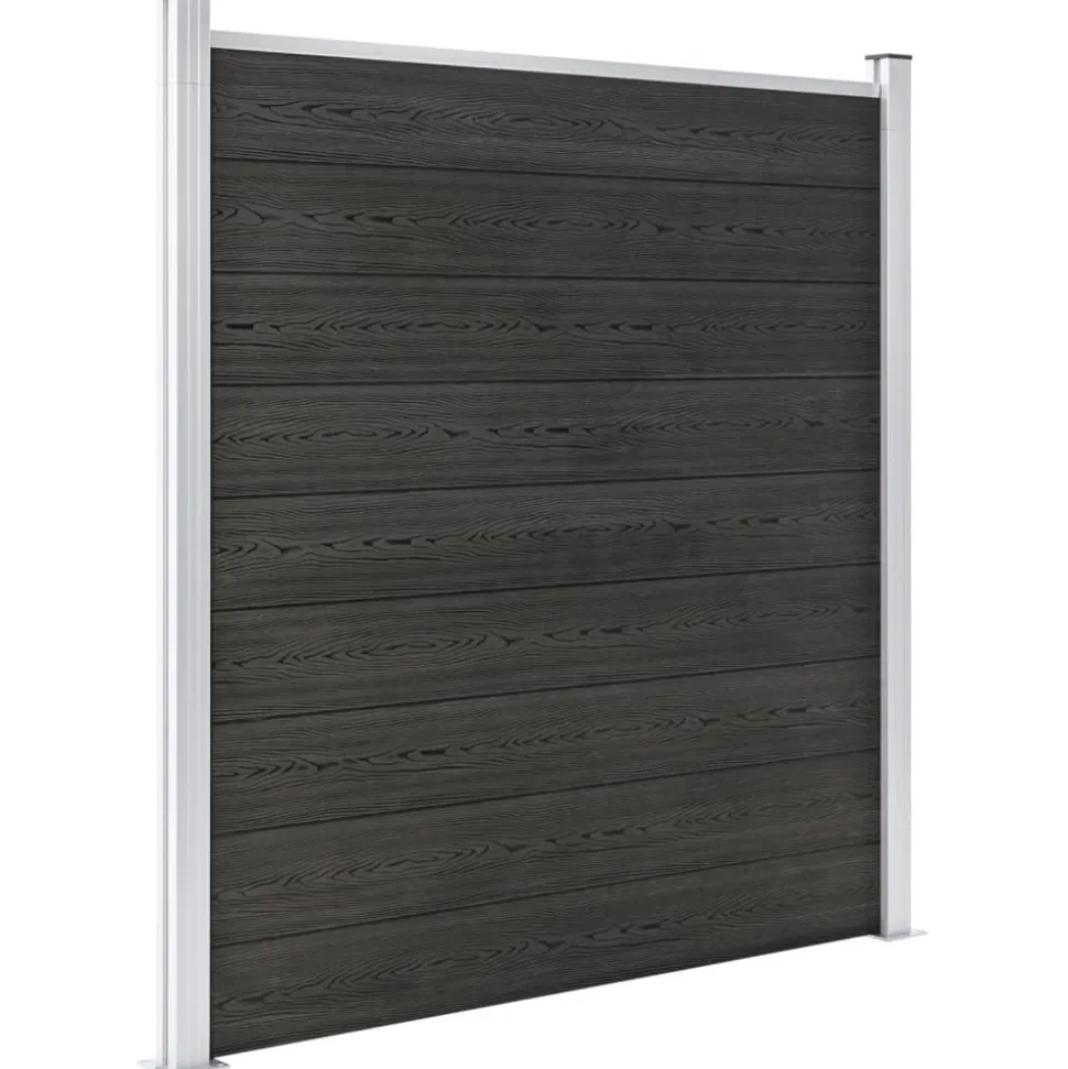 MAISON EXCLUSIVE - Clôture de jardin wpc 180x186 cm gris