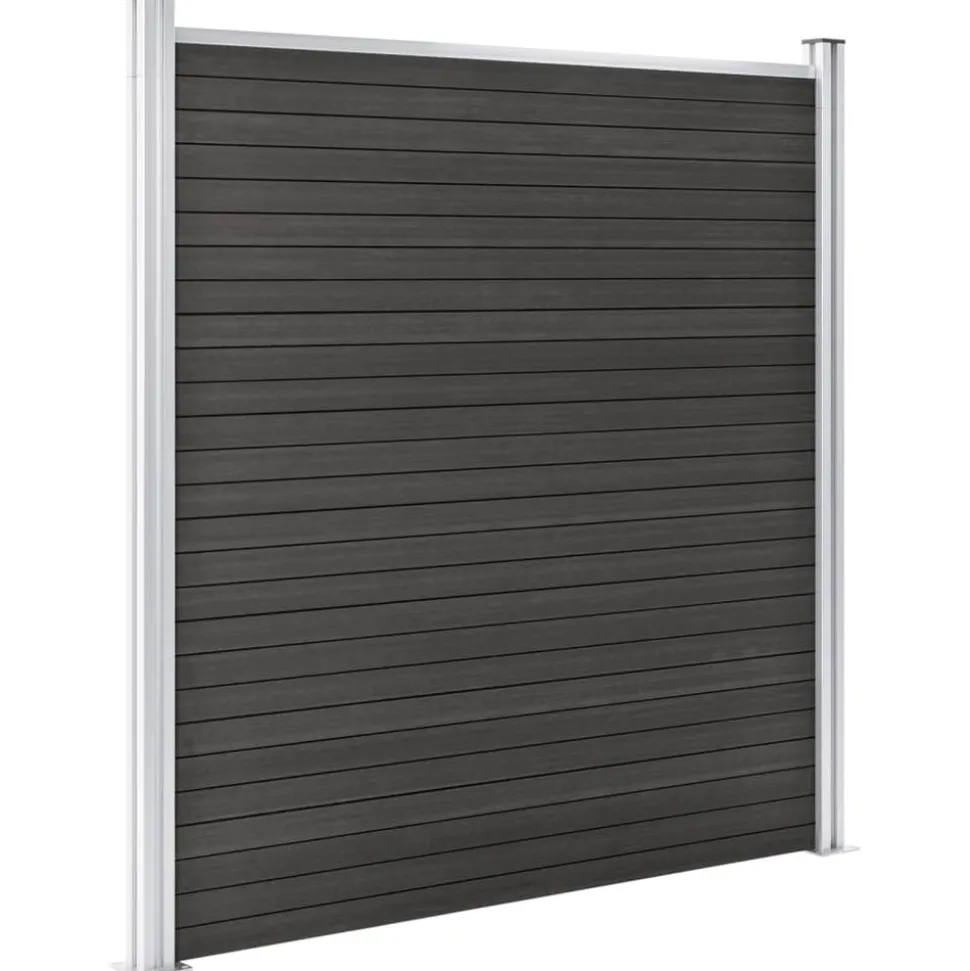 MAISON EXCLUSIVE - Clôture de jardin wpc 180x186 cm gris