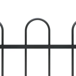 MAISON EXCLUSIVE - Clôture de jardin avec arceau en acier 1781,5 x 60 cm noir