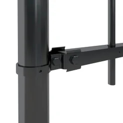 MAISON EXCLUSIVE - Clôture de jardin avec arceau en acier 1781,5 x 60 cm noir