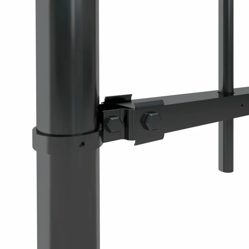 MAISON EXCLUSIVE - Clôture de jardin avec arceau en acier 1248 x 120 cm noir