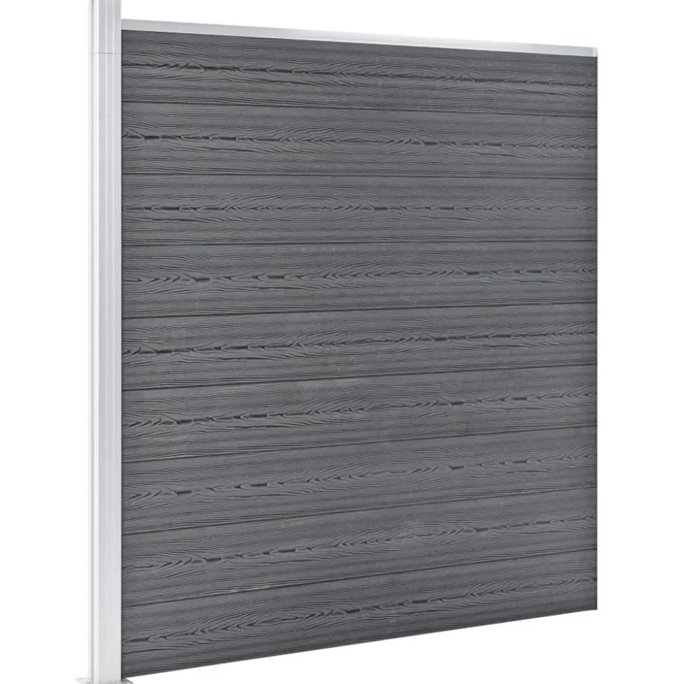 MAISON EXCLUSIVE - Clôture de jardin wpc 353x186 cm gris