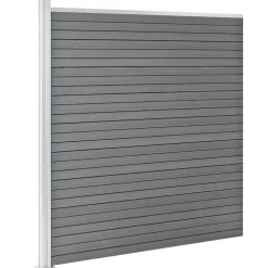 MAISON EXCLUSIVE - Clôture de jardin wpc 353x186 cm gris