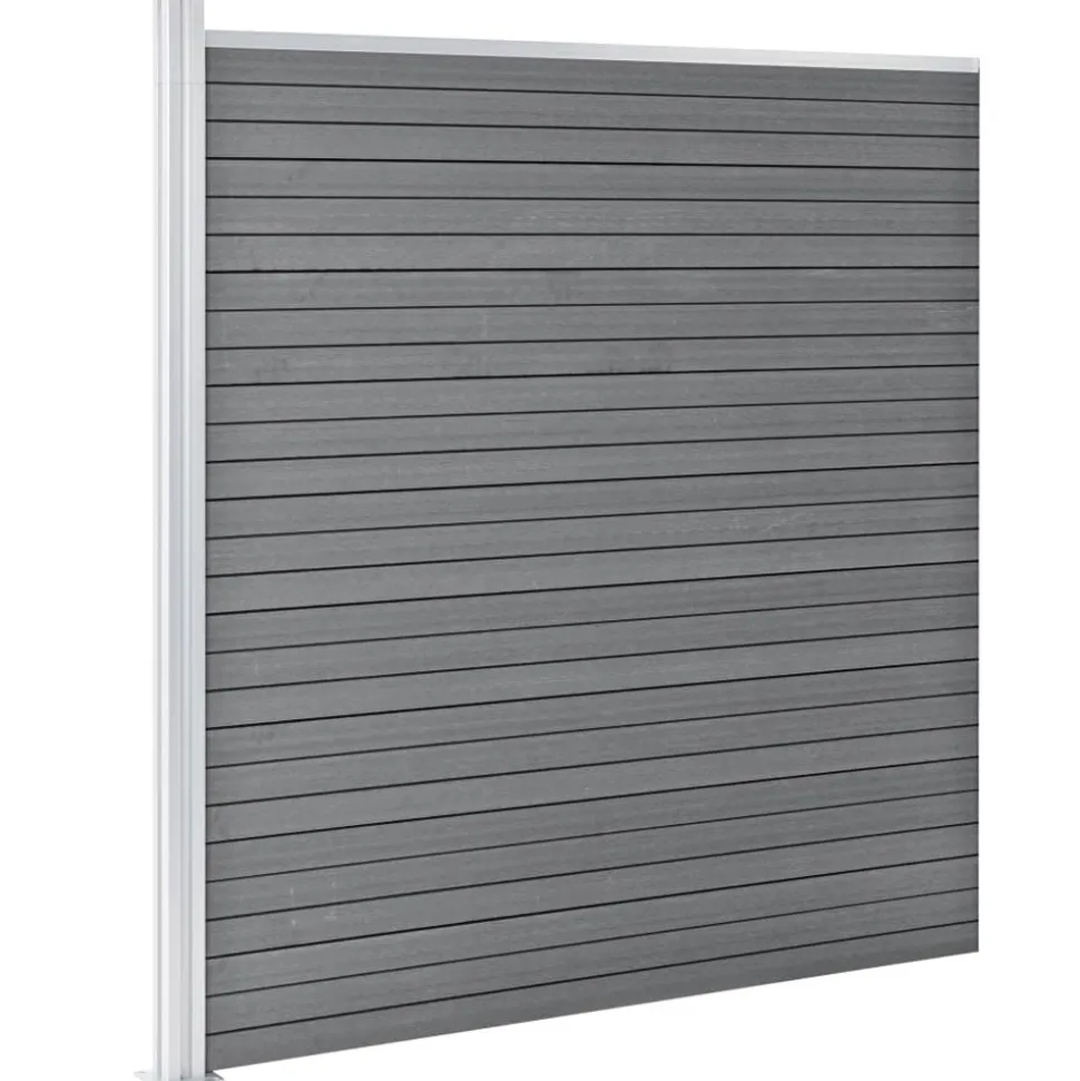 MAISON EXCLUSIVE - Clôture de jardin wpc 353x186 cm gris