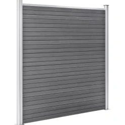 MAISON EXCLUSIVE - Clôture de jardin wpc 353x186 cm gris