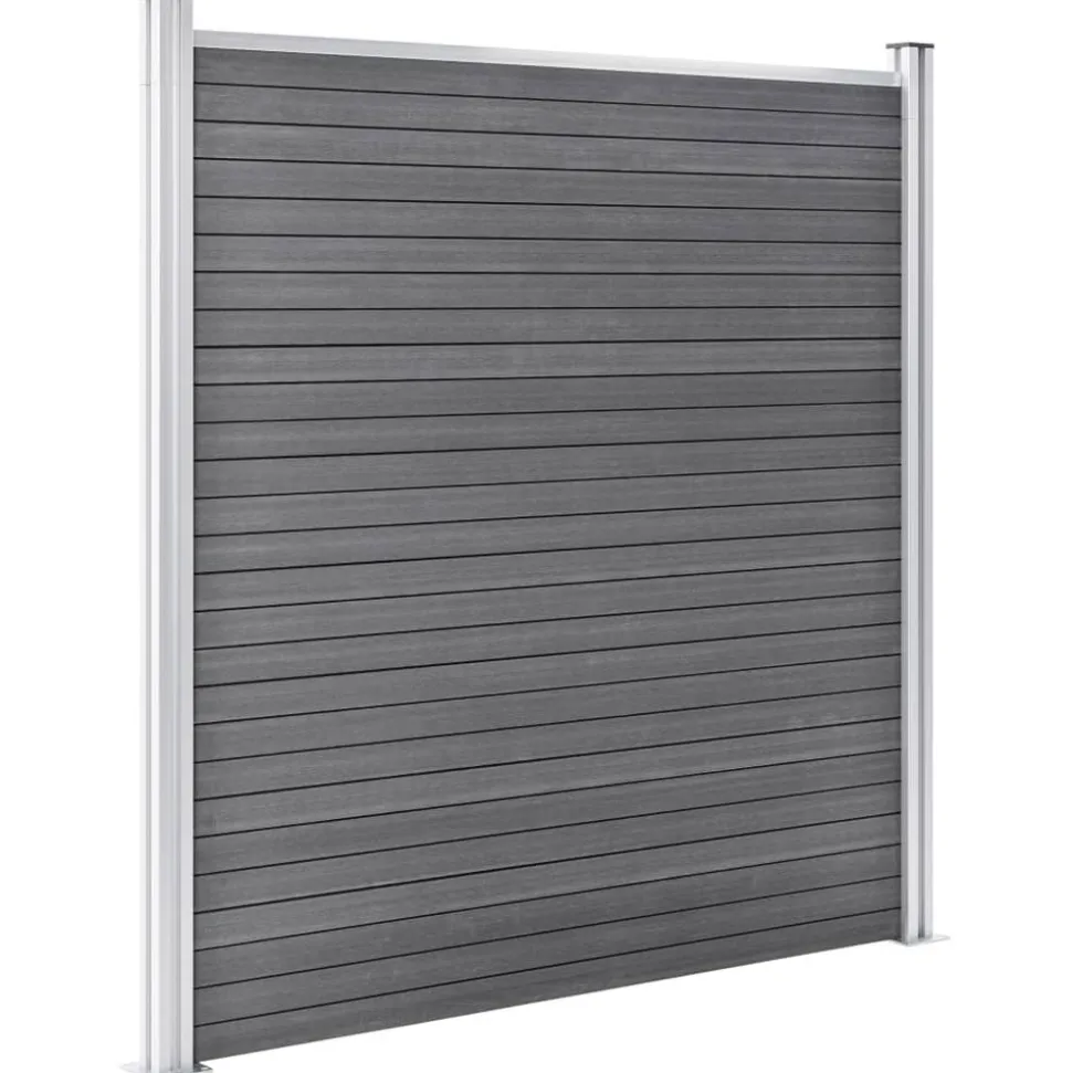 MAISON EXCLUSIVE - Clôture de jardin wpc 353x186 cm gris
