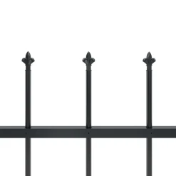 MAISON EXCLUSIVE - Clôture de jardin avec dessus en forme de lance en acier 537 x 60 cm noir
