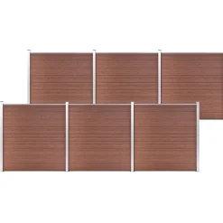 MAISON EXCLUSIVE - Clôture de jardin wpc 1045x186 cm marron