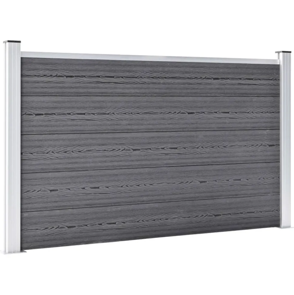 MAISON EXCLUSIVE - Clôture de jardin wpc 872x106 cm gris