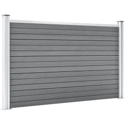 MAISON EXCLUSIVE - Clôture de jardin wpc 872x106 cm gris