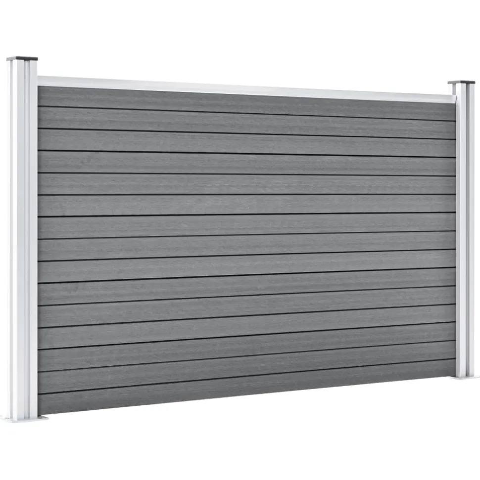 MAISON EXCLUSIVE - Clôture de jardin wpc 872x106 cm gris