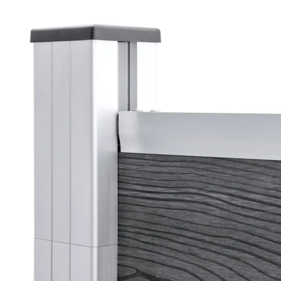MAISON EXCLUSIVE - Clôture de jardin wpc 872x106 cm gris