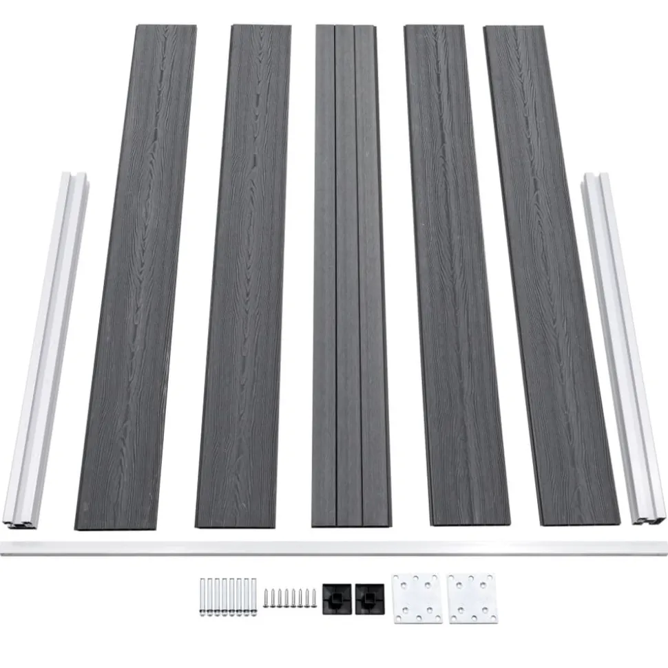 MAISON EXCLUSIVE - Clôture de jardin wpc 872x106 cm gris
