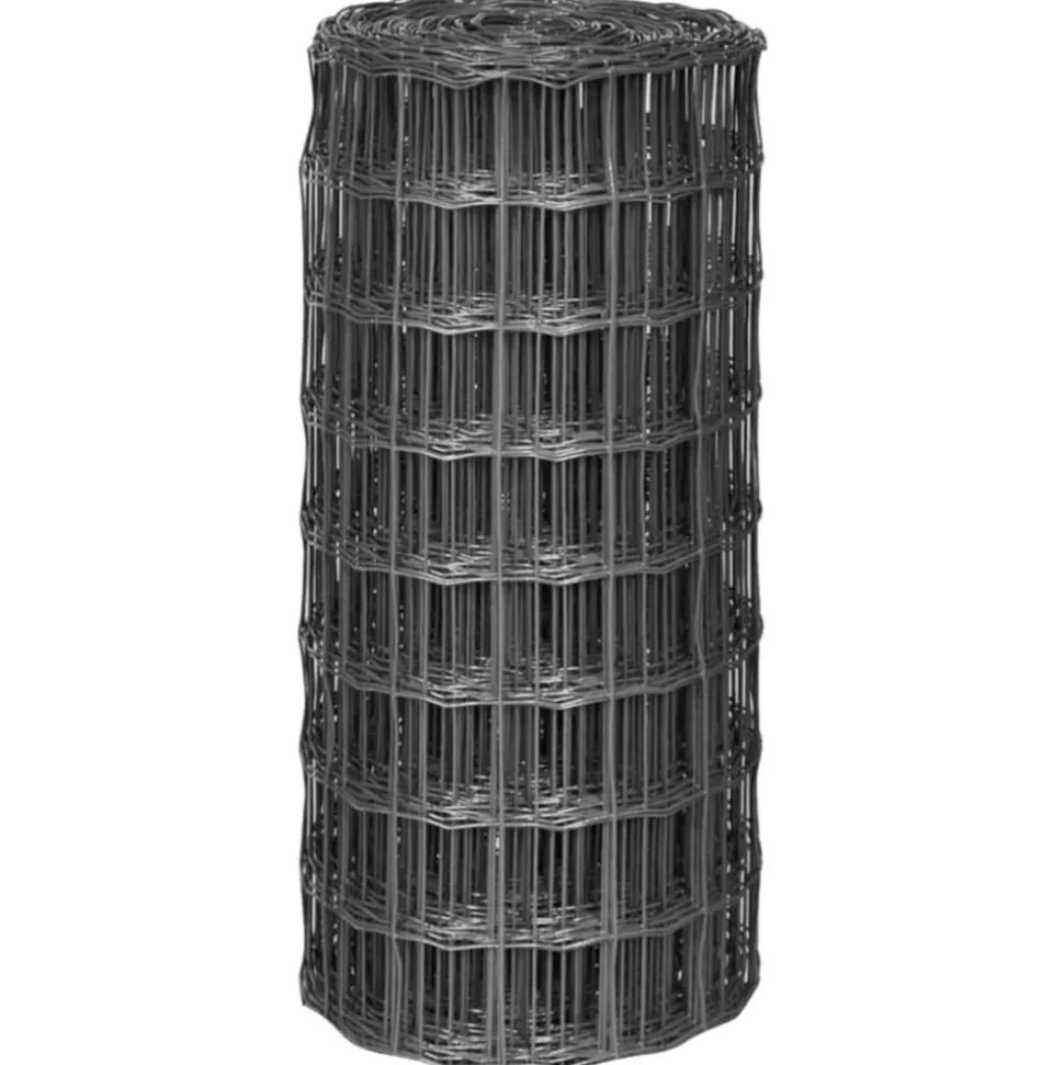 MAISON EXCLUSIVE - Clôture euro acier 10 x 0,8 m gris